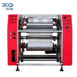 Multi-Functionele Semi Automatische Voedsel Vershoudfolie, Pe/Pvc Stretch Film Slitter Rewinder Machine