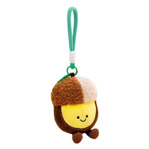 Porte-clés créatif en peluche en forme de coque de <span class=keywords><strong>pois</strong></span>, deux <span class=keywords><strong>pois</strong></span> souriants dans une coque, pendentif rembourré, breloque de sac verte unique - Product Image 3