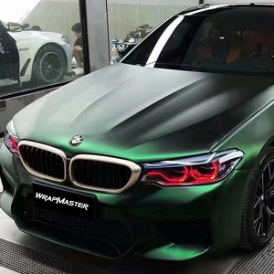 WRAPMASTER 1.52*17m <span class=keywords><strong>Film</strong></span> de protection pour voiture en vinyle PET mat chromé vert venin, accessoires extérieurs pour voiture, <span class=keywords><strong>film</strong></span> de protection pour voiture en vinyle - Product Image 1