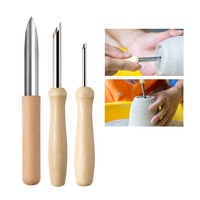 Ensemble d'outils d'artisanat en argile polymère Paul Cézanne de 33 pièces avec des outils en bois, en acier inoxydable et en éponge métallique pour la sculpture en poterie