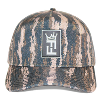 Casquette 5 panneaux unisexe camouflage imperméable découpée au laser HS41 avec patch PVC personnalisé OEM – Vente en gros pour la pêche et les sports de plein air