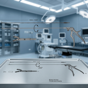 Pinces à biopsie manuelles de haute précision, procédures diagnostiques, en acier inoxydable, certifiées CE, instruments chirurgicaux réutilisables - Product Image 3