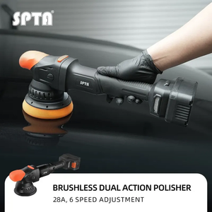 <span class=keywords><strong>SPTA</strong></span> CP601-515 <span class=keywords><strong>Polisseuse</strong></span> à double action sans balais Réglage de la vitesse à 6 niveaux Puissante <span class=keywords><strong>Polisseuse</strong></span> DA sans fil pour l'entretien automobile - Product Image 1