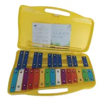 เครื่องดนตรีของเล่นหลากสี25เสียงสำหรับเด็ก,เครื่องดนตรีเคาะเปียโนพร้อมปุ่มโลหะสีพกพาง่าย