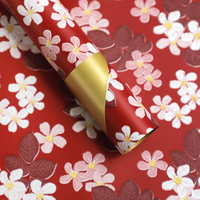 Nouveauté, vente en gros directe d'usine, papier d'emballage pour fleurs imperméable avec papier d'emballage couleur or pour bouquet