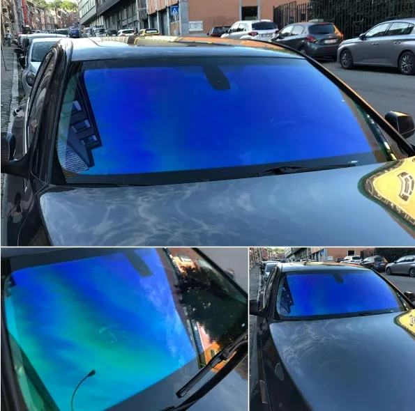 Nkoda windowscreen Nhiệt Cách Nhiệt UV từ chối 1.52*30M cửa sổ Tint phim xe ô tô UV khối màu xanh kính chắn gió Tắc Kè Hoa Tint