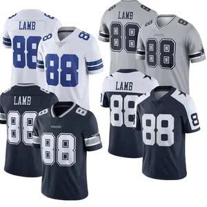 CeeDee Lamb Dallas Football Jerseys 88 Hot Sale Stitched USA Football Sports VP Limited Player Jersey Ready To Ship- Navy