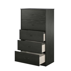 Commode moderne de salon en mélaminé chêne <span class=keywords><strong>noir</strong></span>, 5 tiroirs, écologique, pour hôpital, meuble de rangement en bois, mobilier de chambre à coucher, vente en gros - Product Image 3