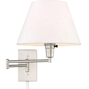 2021 vendite calde finitura nichel satinato <span class=keywords><strong>braccio</strong></span> oscillante lampada <span class=keywords><strong>da</strong></span> <span class=keywords><strong>parete</strong></span> Plug in/lampada <span class=keywords><strong>da</strong></span> <span class=keywords><strong>parete</strong></span> - Product Image 1