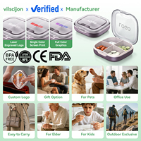 Organisateur de pilules en PP ABS de haute qualité, étui portable pour médicaments quotidiens, vitamines, compléments alimentaires, boîte à médicaments durable, OEM ODM, logo personnalisé