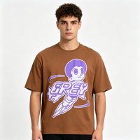 T-shirt de haute qualité 100% coton OEM, votre marque, impression 3D en relief, logo personnalisé, unisexe, manches courtes, t-shirts pour hommes, grandes tailles