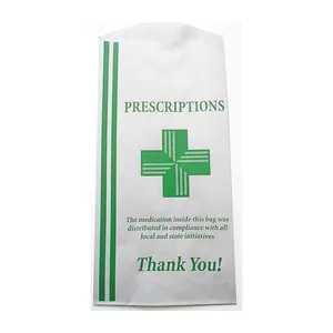 Bags Medicine For Medicinal Wholesale Prescription Costumery Small Pharmaci Pharmaceutical Custom Oem China Pharmacy Paper Bag