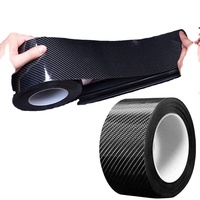 Bande de protection 5D en fibre de carbone acrylique activée par l'eau, double face, étanche, anti-rayures, pour seuil de porte automobile