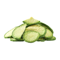 Collations saines à base de légumes - Chips de radis vert frites sous vide |   Croustillant et naturel