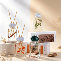 Diffuseur d'arômes en verre écologique de luxe avec bâtonnets séchés, sans parabène, sans alcool, parfum frais longue durée, purificateur d'air