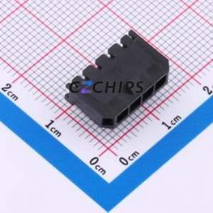 M3025R-1x4P Wire-to-Board Pin Header Bent Lead Through Hole,P=3mm Connector 1x4P 3mm Right Angle Insert 4P - Product Image 1