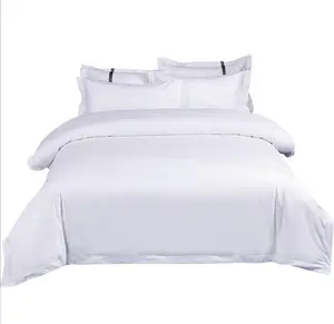 Offre Spéciale 4 pièces Drap De Lit Literie Ensemble De Couette Simple Double Reine Et Roi Hôtel Lit Ensemble de Couvre-lit Blanc