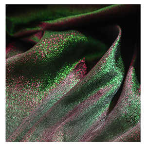 צבע שני גוונים צבע בד פוליאסטר מנצנץ בד מתכתי צבע שינוי צבע שינוי בד Lurex עבור תחפושת - Product Image 2