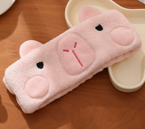 Bandeau en velours corail Capybara, absorbant, séchage rapide, écharpe, bandeau pour le visage, démaquillant - Product Image 4