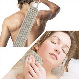 Cinturón Exfoliante de Doble Cara de Esponja y Rayón Granulado Largo Natural para Baño y Ducha, Ideal para Adultos, Venta al por Mayor - Product Image 1