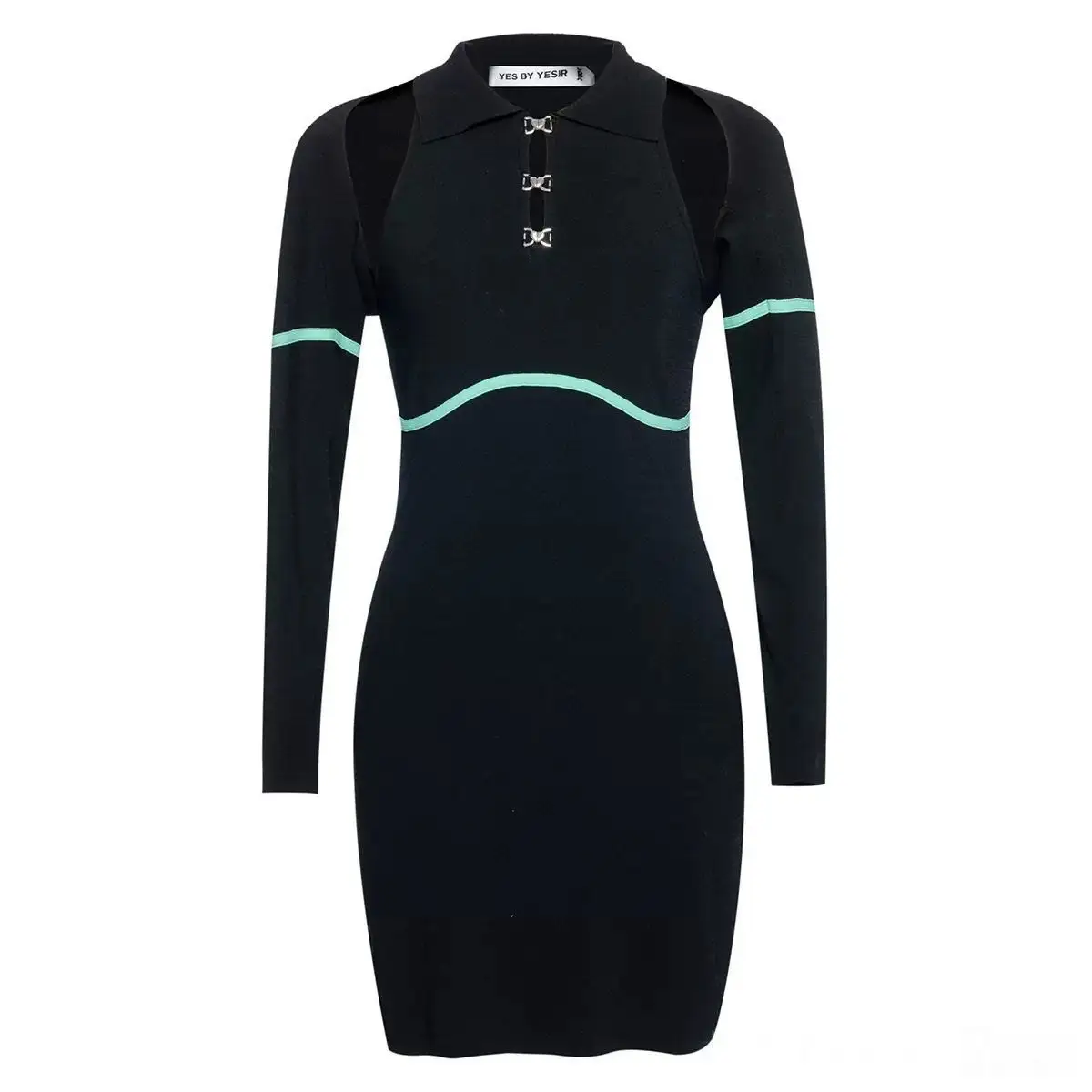 Vestido de punto de Jacquard personalizado para mujer, Jersey de una pieza de algodón, suéteres, 2023