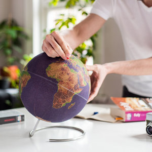 Globo Terráqueo <span class=keywords><strong>de</strong></span> <span class=keywords><strong>Corcho</strong></span> <span class=keywords><strong>de</strong></span> 25 cm con Base <span class=keywords><strong>de</strong></span> Metal, Globo Educativo para Oficina, Recuerdo <span class=keywords><strong>de</strong></span> Viaje, Decoración <span class=keywords><strong>del</strong></span> Hogar - Product Image 3