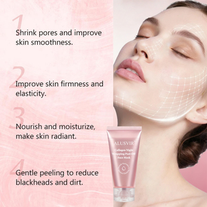 Masque de nuit au collagène de marque privée Peel-Off coréen Peel Off Masque facial Niacianmdie Skin Care Glowing Firming Masque facial - Product Image 4