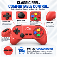 Manette sans fil Data Frog PC07, manette de jeu rétro, plug and play pour PC DInput, Android TV Box, jeux d'arcade émulateurs