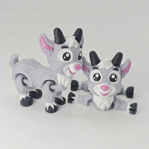 Nouveau produit transfrontalier : Figurine articulée en verre imprimée en 3D, petit chèvre, pour décoration intérieure et de bureau, jouet simulé en position de maternité - Product Image 4