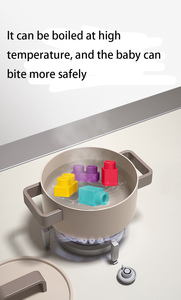 Giáo Dục Sớm Đồ Chơi Câu Đố Lớn Chơi Khối Thiết Lập Mềm Cao Su Xây Dựng Khối Gạch Xây Dựng Khối Cho Bé - Product Image 4