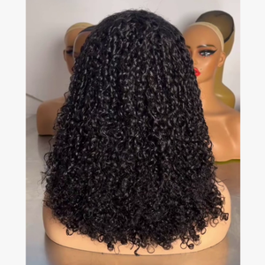 Perruque frontale en dentelle bouclée <span class=keywords><strong>pixie</strong></span> 13x4 4x4 en gros, perruques en cheveux humains brésiliens, perruque <span class=keywords><strong>pixie</strong></span> bouclée noire sans colle, cheveux humains - Product Image 1