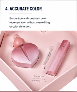 Caja de Regalo de Maquillaje de Lujo en Forma de Corazón Rosa con Doble Puerta, Empaque de Cartón Rígido para Cosméticos, Cuidado de la Piel y Set de Belleza - Product Image 4