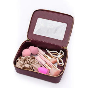 Nouvelle Trousse de Toilette de Voyage Portable Grande Capacité en Cuir PU Imperméable avec Fermeture Éclair Multifonctionnelle - Product Image 4