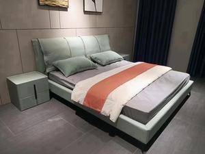 Lit Tatami en cuir véritable, rangement intelligent, projecteur multifonctionnel pour hôtel, lits Queen et King, chambres de maître, mariages. - Product Image 2