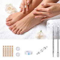 Kit de soins des pieds classique portable en acier inoxydable pour la correction des ongles incarnés, avec orthèse à rainure pour ongles et patch de correction, pour pédicure
