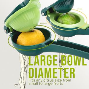 Presse-<span class=keywords><strong>citron</strong></span> et presse-agrumes manuel 2-en-1 en aluminium robuste, extraction maximale, facile à nettoyer, pour agrumes verts/limon - Product Image 2