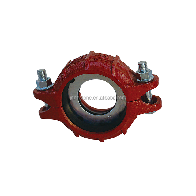 Heavy Duty 4.0 Mpa Cast Iron Grooved Pipe Fittings Ductile Iron ASTM A536 Grade 65-45-12 Flexible Coupling Painting Surface
