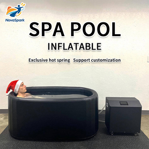 Vasca da Bagno Gonfiabile Quadrata Premium in PVC Drop Stitch per Immersione in Acqua Fredda con Funzione Terapeutica Spa - Product Image 5