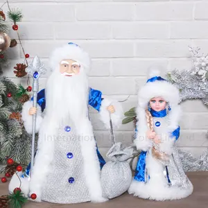 SOTE özel tasarım rus rus yeni yıl müzik animasyonlu oyuncak büyükbaba karakter ile Ded z klasik mavi elektrik