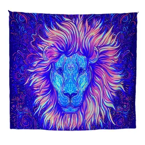 Fluorescent Blacklight Backdrop Neon UV Reactive Glow in the Dark Tapestry