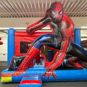 Château gonflable <span class=keywords><strong>Spiderman</strong></span> de grande taille GMY Inflatables, équipement de location pour fêtes, aire de jeux extérieure - Product Image 1