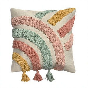 Modern Bohemian Square Tufted Embroidered Living <b>Throw</b> Pillow <b>Sofa</b> Cushion <b>Cover</b> Eco-Friendly Custom OEM Wholesale - Product Image 1