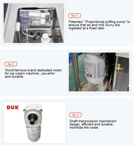 Machine à crème glacée molle à saveurs uniques certifiée CE ETL pour dessus de table - Product Image 2