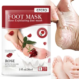 EFERO Masker Kaki Eksfoliasi, Kaus Kaki untuk Pedikur Spa Menghilangkan Bau Hak Kulit Mati untuk Wanita Pria Perawatan Kulit