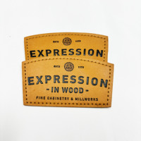 24 nouvelle mode patch en cuir personnalisé pour vêtements marque bricolage Logo tissu pour veste manteau