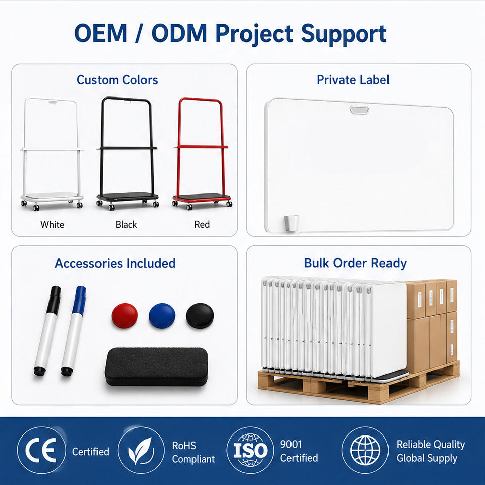 Flip Chart Easel Training Board Office School Rolling Stand Expandable ...