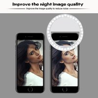 Lampe à anneau LED pour selfie de luxe, étui de téléphone pour iPhone X 8 7 Plus, lumière LED pour selfie