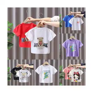 2024 t-shirt BAPE Kid BAPE più venduta con lettere stampate con scimmia a mano in cotone a righe bicolore t-shirt per ragazzi e ragazze