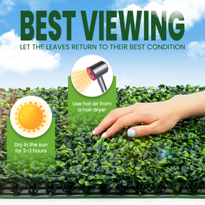 Mur végétal décoratif pour jardin, clôture en herbe synthétique, feuillage vert, plantes artificielles pour la décoration murale - Product Image 5