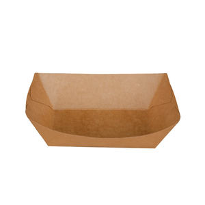 กล่องอาหารกระดาษคราฟท์แบบใช้แล้วทิ้ง กล่องอาหารกลางวันกระดาษสีน้ำตาลรักษ์โลก ถาดขนมเค้กกระดาษ ราคาโรงงาน แบบขายส่งและรับผลิตตามสั่ง - Product Image 1